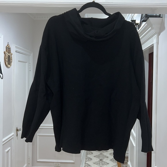 Zara ‘Good Vibes’ sweater black hood knit sweatshirt - Picture 4 of 4
